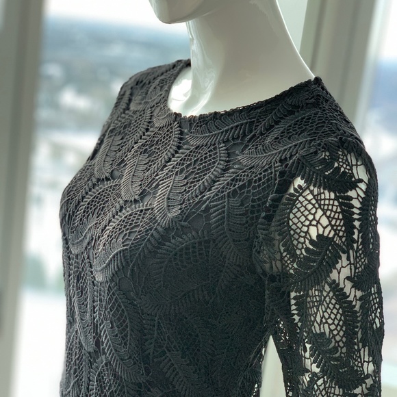 Maje Long Black Lace Gown - Worn twice - Picture 4 of 16